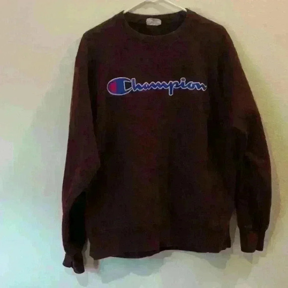 Champion Reverse Weave Script Crew Neck Sweatshirt - Picture 2 of 5